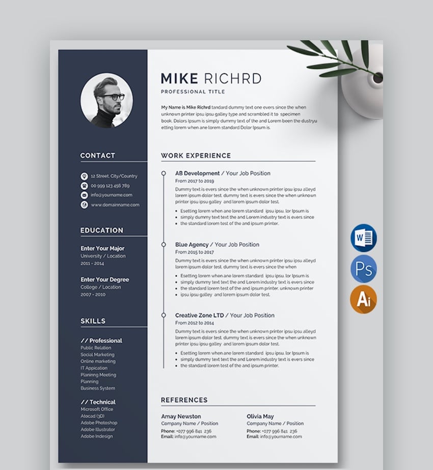 35+ Best Professional Business Resume (CV) Templates (2021)